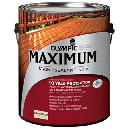 OLYMPIC Olympic 79611A-01 Gallon White Base Maximum Deck; Fence & Siding Stain 115732